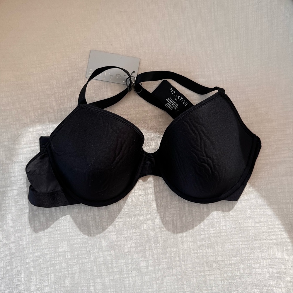 NWT Negative Underwear black stealth demi bra size 34D